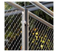 VagxTbs 304 Grille Métallique Maille Toile INOX, Grille Métallique Fine Maille, Filet de Sécurité for Garde-Corps d'extérieur pour Pont, Escalier(1x2m/3.28x6.56ft)