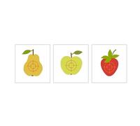VAH - Trio de cibles « fruits » en bois - Pour se déplacer | Idéal pour apprendre au tir à l'arc pour les enfants | Fabriqué à la main en Allemagne | Jouet en bois durable à partir de 3 ans
