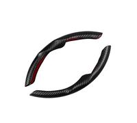 VAHAKKRMVM Housse Volant Voiture Sport 38 Cm Housse Protection Antidérapante Pour Volant Voiture Type D(Noir)