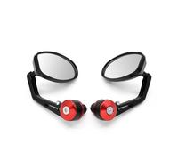 VAHAKKRMVM Rétroviseurs de Moto pour Suzuki 7/8" Poignée Guidon Extrémité CNC Aluminium Rétroviseur Latéral(Rouge)