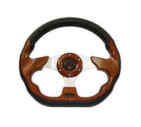 VAHAKKRMVM Volant Sport Universel Pour Voiture Course Avec Bouton Klaxon 13 Pouces 320 Mm(Bois)