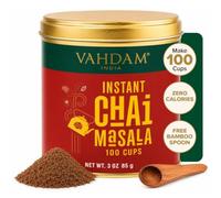 VAHDAM Chai Instantané | 85 g, Masala Chai En Poudre | Mélange de chai instantané à préparer rapidement, chai indien traditionnel