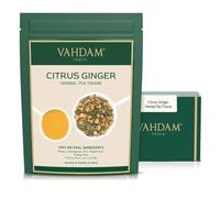VAHDAM, Citrus Ginger Tisane (100g, 50+ Tasses) Ingrédients Purs - Gingembre, Citronnelle, Écorces D'orange, Menthe
