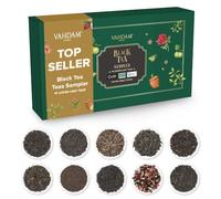 VAHDAM, Coffret Cadeau Assortiment De Thé Noir - (10 Saveurs) Coffret Infusion - English Breakfast, Earl Grey, Assam et Thé Noir Darjeeling | Cadeaux De pour Femme et Homme