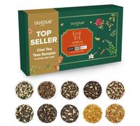 VAHDAM, Coffret Cadeau D'Assortiment De Thé Chai (10 Saveurs) | Coffret Infusion De Avec 10 Mélanges De Thé Indien Masala Chai | Assortiment De Cadeaux De pour Femme et Homme