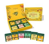 VAHDAM Coffret Cadeau De Tisanes | 6 Saveurs, 36 Sachets | Coffret cadeau de tisanes assorties sans caféine, idée cadeau pour femmes et hommes