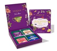VAHDAM, Coffret De Thés Assortis (24 Saveurs, 24 Sachets) | Coffret Cadeau D'Infusion De Thé | Sachets De Thé Assortis | Tisane, Thé Vert, Thé Chai, Thé Noir | Cadeau pour Femme et Homme