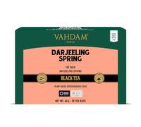 VAHDAM, Darjeeling Thé Noir (30 Sachets De Thé Pyramid) 100% Non Mélangé Thé Darjeeling d'Inde | Directement De La Source En Inde |