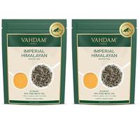 VAHDAM, Feuilles De Thé Blanc De L'himalaya (50 G, 25+ Tasses) De Qualité Supérieure | 100% Pur Et Aromatique | Thé Blanc En Vrac Aux Bourgeons De Feuilles, Conditionné En Inde (Lot de 2)