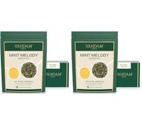 VAHDAM, Feuilles De Thé Vert Menthe En Vrac (100g) | | Thé À La Menthe Poivrée Avec Des Feuilles De Thé Vert Pur | Brew Comme Chaud Ou Thé Glacé (Lot de 2)