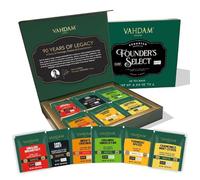 VAHDAM, Founder's Select - Coffret Cadeau Assortiment de Thé (8 Saveurs, 40 Sachets) Coffret de Thé Sans Gluten - Thé Noir, Thé Vert, Thé Chai, Tisane | Thé en Sachets | Cadeau pour Femme et Homme