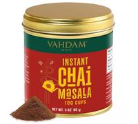 VAHDAM Instant Chai Tea (3oz/85g) - Traditional Masala Chai | Makes 100 Cups | Natural Spices, Zero Calories | Instant Indian Tea - No Steeping | Unsweetened Tea Powder | Free Bamboo Spoon Inside