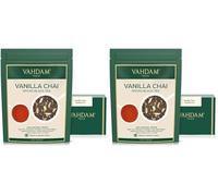 VAHDAM, Masala Chai Épicé À La Vanille (100g, 50+ Tasses) Délicieux Mélange De Thé À La Vanille Et De Thé Masala Chai | Feuilles Mobiles De Thé Chai Épicé (Lot de 2)