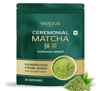 VAHDAM Matcha Cérémoniel - Poudre de Thé Vert Authentique du Japon | Texture Ultra-Fine et Onctueuse | Sans Amertume, Arôme Frais | 30g
