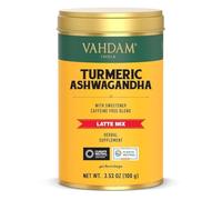 VAHDAM, Curcuma Latte Et Ashwagandha (40 Tasses, 100g) Sans Caféine | Curcumine, Curcuma Et Ashwagandha | Infusion De Thé Chaud Ou Glacé, Latte Au Curcuma