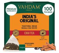 VAHDAM Original Masala Thé Chai | 100 Sachets Pyramide | Masala chai aux épices indiennes en sachets pyramidaux, pour chai latte