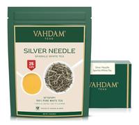 VAHDAM Thé Blanc Silver Needle | 50g en Vrac | Bourgeons de Thé Blanc 100% Purs | Qualité Impériale | Faible Teneur en Caféine | Scellé Sous Vide | Thé d’Origine Unique