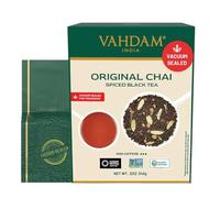 VAHDAM Thé Masala Chai en Vrac | 340g (170+ Tasses) | Thé Noir Indien aux Épices | Avec Cardamome, Cannelle, Clou de Girofle, Gingembre et Poivre Noir | Conditionné en Inde