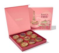 VAHDAM, W nd à Paris - Coffret Cadeau de Thés | Assortiment de 9 Mélanges de Thés - Thé Chai et Thés Noirs | Sans Gluten, Sans OGM | Coffret Cadeau de Thés pour Femmes et Hommes