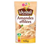 VAHINE - Amandes Effilées - Conditionné en France - le sachet de 125 g - Le Lot De 4