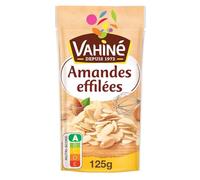 VAHINE - Amandes Effilées Croquantes, Parfaites pour Pâtisseries et Desserts Gourmands (Sachet 125g) - Le Lot De 3