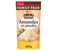 VAHINE - Amandes en Poudre | Texture onctueuse pour des préparations gourmandes | Idéal en pâtisserie | le sachet de 200g | LOT DE 3