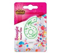 VAHINÉ BOUGIE CHIFFRE 6 , VAHINE, LOT DE 4