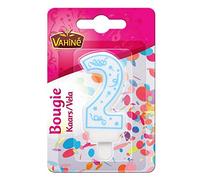 VAHINÉ BOUGIE CHIFFRE DEUX BLISTER , VAHINE, LOT DE 4