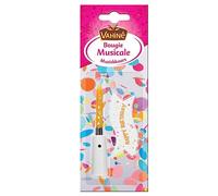 VAHINE - Bougie Musicale Colorée, Ambiance Festive et Joyeuse, Teintes Variées - Lot De 3