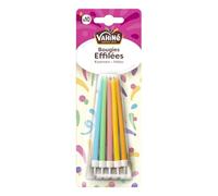 VAHINE - Bougies Effilées pour Gâteaux Festifs, Finition Fine et Délicate, Lot de 10 - Lot De 4
