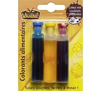 Vahiné Colorants Alimentaires par 3 Tubes de 6ml (lot de 3 soit 9 tubes)