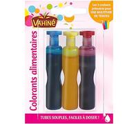 VAHINÉ - Colorants Pâtissiers 18Ml, Couleurs Alimentaires Pour Décoration - Lot De 4