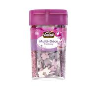 VAHINE - Décor Sucré Multicolore pour Pâtisseries Créatives, Texture Croquante (Pot 130g) - Lot de 3 - vendu par Lot