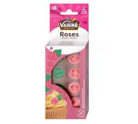 VAHINÉ - Décorations Roses Et Feuilles En Sucre, 20g - Lot De 4