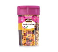 VAHINE - Distributeur Pratique de Décors Gourmands, Texture Croquante pour Pâtisserie Créative (125 g) - Le lot de 3