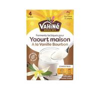VAHINE Ferments Lactiques Yaourt Maison Vanille Bourbon - 4 Sachets de 5 g pour 32 Yaourts, Arôme Naturel, Texture Ferme et Fondante - Lot de 3