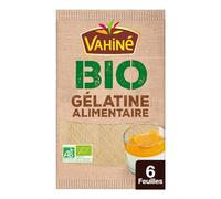 VAHINE - Gélatine Bio en Feuilles, Texture Fondante Idéale pour Gelées et Desserts (10g) - Le Lot De 4