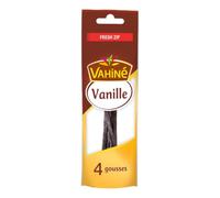 VAHINE - Gousse de Vanille - Gousses Sélectionnées avec le Plus Grand Soin · Cueillette à la Main · Fresh Zip · Sachet Refermable - 4 gousses - Le Lot De 2