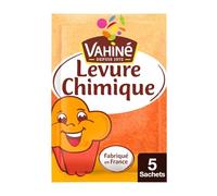 VAHINE Levure Chimique en Sachets - 5 sachets de 11 g chacun - Format pratique pour pâtisseries maison - Fabriqué en France - Lot de 6