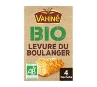 VAHINE - Levure du Boulanger Bio, Levure Active Pour Pains Moelleux, Certifiée Bio, 18g - Lot De 4