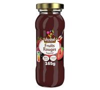VAHINE - Nappage Gourmand aux Fruits Rouges, Texture Onctueuse pour Desserts et Crêpes (Pot 165g) - Le lot de 4