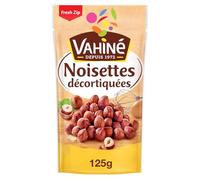 VAHINE - Noisettes Entières et Croquantes, Parfaites pour Pâtisseries et Collations (Sachet 125g) - Le Lot De 3