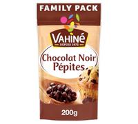 VAHINE - Pépites Chocolat Noir - Conditionné en France · Pâte de Cacao Issue d'une Filière Responsable · Idéales pour Cookies, Muffins, Cakes et Mousse au Chocolat - le sachet de 200 g - Le Lot De 4
