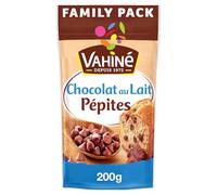 VAHINE - Pépites de Chocolat Au Lait Fondant, Idéal Pour Desserts Gourmands, Sachet 200g - Lot De 3