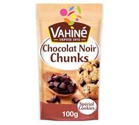 VAHINE - Pépites de Chocolat Noir Intense, Fondant et Gourmand pour Desserts Savoureux (Sachet 100g) - Lot de 4 - vendu par Lot