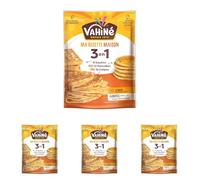 VAHINÉ - Préparation 3 en 1, Préparation pour pâte à crêpes, pancakes ou gaufres 240 g (Lot de 4)