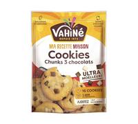 VAHINE - Préparation Cookies Chocolat | Onctueuse et gourmande | Idéale pour des moments savoureux | le sachet de 330g | LOT DE 3