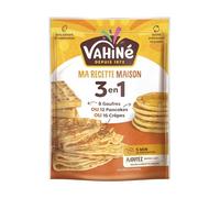 VAHINE - Préparation Facile pour Crêpes, Pancakes & Gaufres, Pâte Légère et Savoureuse (240g) - Le Lot De 4