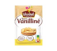 VAHINE Sucre Vaniliné - 10 sachets individuels de 7,5 g chacun - Arôme vanille pour desserts et pâtisseries - Fabriqué en France - Format pratique et dosage précis - Lot de 4