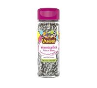 VAHINE - Vermicelles de sucres noir & blanc | Décoration savoureuse pour vos desserts | Idéal pour pâtisseries gourmandes | le pot de 65g | LOT DE 4